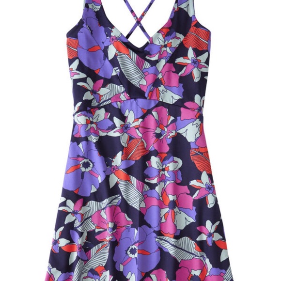 Title Nine Floral Sleeveless Dress with Crisscross Back Size Medium - Picture 1 of 7